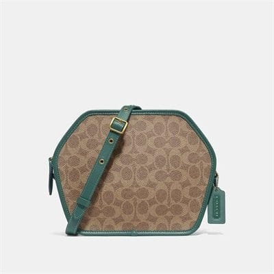 Fashion 4 - Zip Geometric Pouch In Signature Canvas