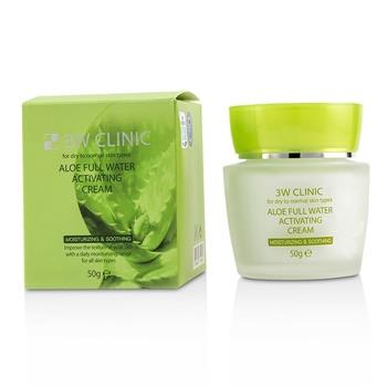 OJAM Online Shopping - 3W Clinic Aloe Full Water Activating Cream - For Dry to Normal Skin Types 50g/1.7oz Skincare