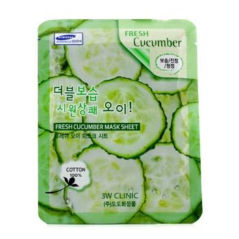 OJAM Online Shopping - 3W Clinic Mask Sheet - Fresh Cucumber 10pcs Skincare