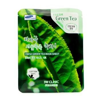 OJAM Online Shopping - 3W Clinic Mask Sheet - Fresh Green Tea 10pcs Skincare