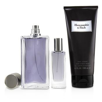 OJAM Online Shopping - Abercrombie & Fitch First Instinct Coffret: Eau De Toilette Spray 100ml/3.4oz + Hair & Body Wash 200ml/6.7oz + Eau De Toilette Spray 15ml/0.5oz 3pcs Men's Fragrance