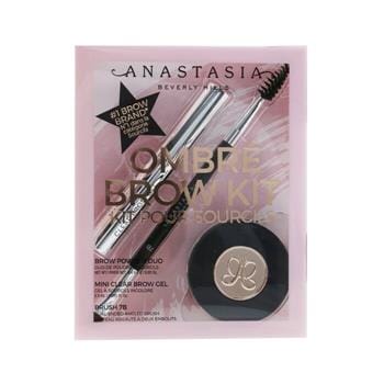 OJAM Online Shopping - Anastasia Beverly Hills Ombre Brow Kit (Brow Powder Duo + Mini Clear Brow Gel + Brush 7B) - # Medium Brown 3pcs Make Up