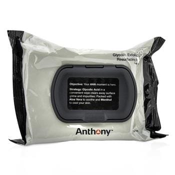 OJAM Online Shopping - Anthony Logistics For Men Glycolic Exfoliating & Resurfacing Wipes 30wipes Men's Skincare