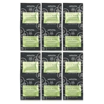 OJAM Online Shopping - Apivita Express Beauty Face Mask with Cucumber (Intensive Moisturization) - Unboxed 6x(2x8ml) Skincare