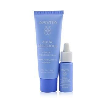 OJAM Online Shopping - Apivita Hydrating Bouquet (Aqua Beelicious- Rich Texture) Gift Set: Comfort Hydrating Cream 40ml+ Hydrating Booster 10ml+ Pouch 2pcs+1pouch Skincare