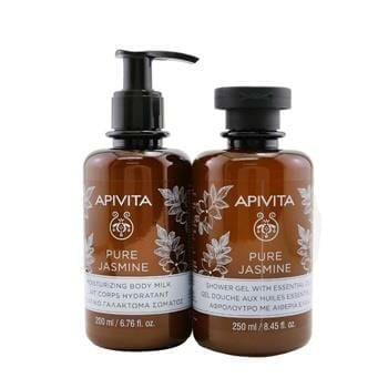 OJAM Online Shopping - Apivita Relaxing Treats Euphoria & Softness Set: Pure Jasmine Shower Gel 250ml+ Pure Jasmine Moisturizing Body Milk 200ml 2pcs Skincare