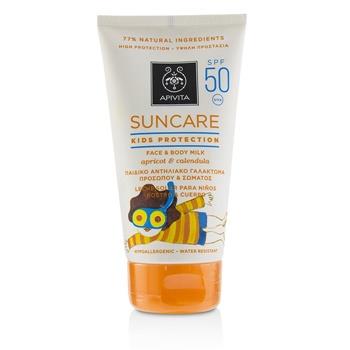 OJAM Online Shopping - Apivita Suncare Kids Protection Face & Body Milk SPF 50 With Apricot & Calendula 150ml/5oz Skincare