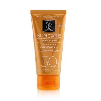 OJAM Online Shopping - Apivita Suncare Sensitive Face Cream with Chamomile & 3D Pro-Algae SPF 50 50ml/1.7oz Skincare