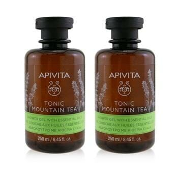 OJAM Online Shopping - Apivita Tonic Mountain Tea Shower Gel With Essential Oils Duo Pack 2x250ml/8.45oz Skincare