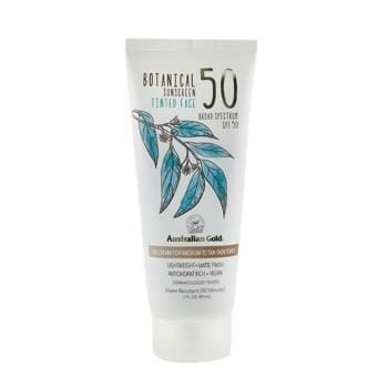 OJAM Online Shopping - Australian Gold Botanical Sunscreen SPF 50 Tinted Face BB Cream - Medium to Tan 89ml/3oz Skincare