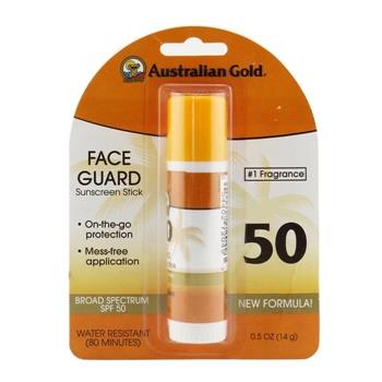 OJAM Online Shopping - Australian Gold Face Guard Sunscreen Stick SPF 50 14g/0.5oz Skincare