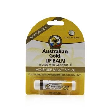 OJAM Online Shopping - Australian Gold Lip Balm Moisture Max SPF 30 Infused with Coconut Oil 4.2g/0.15oz Skincare