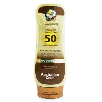 OJAM Online Shopping - Australian Gold Lotion Sunscreen SPF 50 with Instant Bronzer 237ml/8oz Skincare