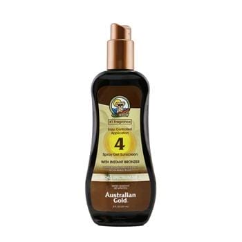 OJAM Online Shopping - Australian Gold Spray Gel Sunscreen Broad Spectrum SPF 4 with Instant Bronzer 237ml/8oz Skincare