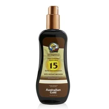 OJAM Online Shopping - Australian Gold Spray Gel Sunscreen SPF 15 with Instant Bronzer 237ml/8oz Skincare