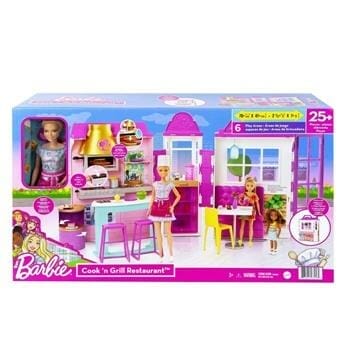 OJAM Online Shopping - Barbie Cook ‘n Grill Restaurant™ Doll and Playset 12x53x32cm Toys