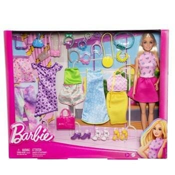 OJAM Online Shopping - Barbie Doll + Fashions Blonde CSTM 40x6x32cm Toys
