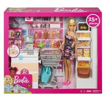 OJAM Online Shopping - Barbie Supermarket with doll (Blonde) 40x8x32cm Toys