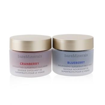 OJAM Online Shopping - BareMinerals Superfruit Mask Duo (Limited Edition): Cranberry Exfoliating Face Mask 30g+ Blueberry Nourishing Face Mask 30g 2pcs Skincare