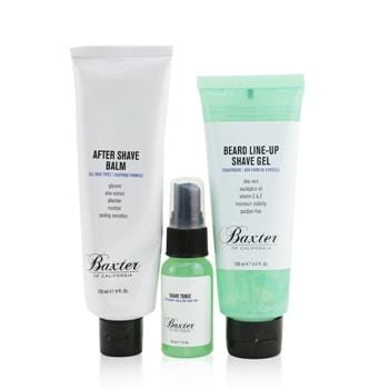 OJAM Online Shopping - Baxter Of California Shave Essentials 3-Pieces Kit: Shave Tonic 30ml + Beard Line-Up Shave Gel 100ml + After Shave Balm 120ml 3pcs Men's Skincare