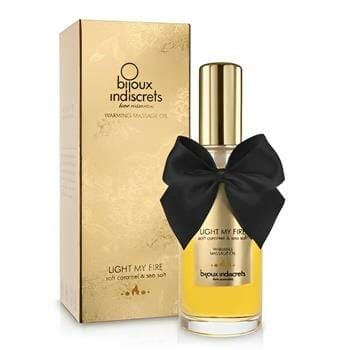 OJAM Online Shopping - Bijoux Indiscrets Light My Fire Warming Massage Oil - Soft Caramel & Sea Salt 100ml Sexual Wellness