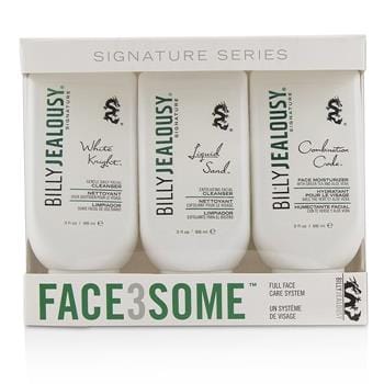 OJAM Online Shopping - Billy Jealousy Face3Some Kit: Face Moisturizer 88ml + Exfoliating Facial Cleanser 88ml + Gentle Daily Facial Cleanser 88ml 3pcs Men's Skincare