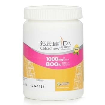 OJAM Online Shopping - Calcichew Calcichew - Calcichew D3 Chewable Tablets (1000mg Calcium+800IU Vitamin D3) 30 Chewable Tab Supplements