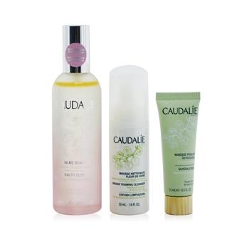 OJAM Online Shopping - Caudalie The Beauty Essentials Set: Beauty Elixir 100ml+ Instant Foaming Cleanser 50ml+ Glycolic Peel 15ml 3pcs Skincare