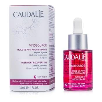 OJAM Online Shopping - Caudalie Vinosource Overnight Recovery Oil (For Dry to Very Dry Skin) 30ml/1oz Skincare