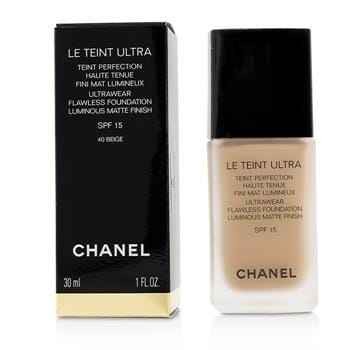 OJAM Online Shopping - Chanel Le Teint Ultra Ultrawear Flawless Foundation Luminous Matte Finish SPF15 - # 40 Beige 30ml/1oz Make Up