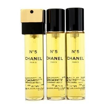 OJAM Online Shopping - Chanel No.5 Eau De Toilette Purse Spray Refills 3x20ml/0.7oz Ladies Fragrance