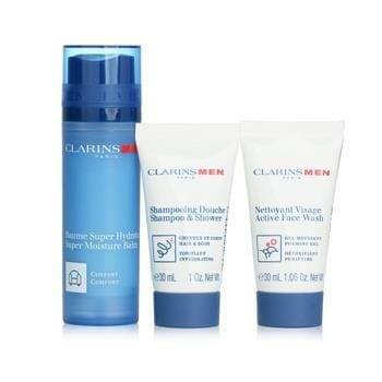 OJAM Online Shopping - Clarins Clarinsmen Super Moisture Balm Set 3pcs Men's Skincare