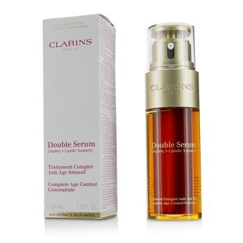 OJAM Online Shopping - Clarins Double Serum (Hydric + Lipidic System) Complete Age Control Concentrate (Box Slightly Damaged) 50ml/1.6oz Skincare