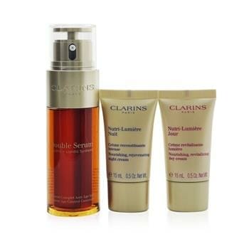 OJAM Online Shopping - Clarins Double Serum & Nutri-Lumiere Collection: Double Serum 50ml+ Day Cream 15ml+ Night Cream 15ml+ Bag 3pcs+1bag Skincare