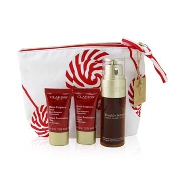 OJAM Online Shopping - Clarins Double Serum & Super Restorative Collection: Double Serum 50ml+ Super Restorative Day 15ml+ Super Restorative Night 15ml+ Bag 3pcs+1bag Skincare