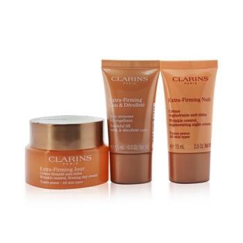 OJAM Online Shopping - Clarins Extra-Firming Collection: Day Cream 50ml + Night Cream 15ml + Neck & Decollete Care 15ml 3pcs Skincare