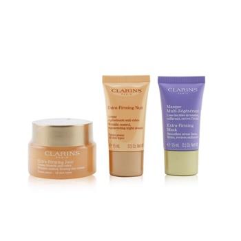 OJAM Online Shopping - Clarins Extra-Firming Collection: Day Cream 50ml/1.7oz + Night Cream 15ml/0.5oz + Mask 15ml/0.5oz + Bag 3pcs+1bag Skincare