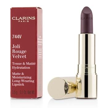 OJAM Online Shopping - Clarins Joli Rouge Velvet (Matte & Moisturizing Long Wearing Lipstick) - # 744V Plum 3.5g/0.1oz Make Up