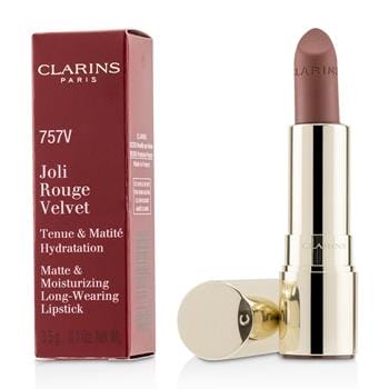 OJAM Online Shopping - Clarins Joli Rouge Velvet (Matte & Moisturizing Long Wearing Lipstick) - # 757V Nude Brick 3.5g/0.1oz Make Up