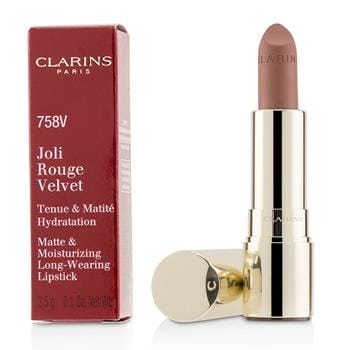 OJAM Online Shopping - Clarins Joli Rouge Velvet (Matte & Moisturizing Long Wearing Lipstick) - # 758V Sandy Pink 3.5g/0.1oz Make Up