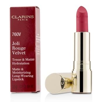 OJAM Online Shopping - Clarins Joli Rouge Velvet (Matte & Moisturizing Long Wearing Lipstick) - # 760V Pink Cranberry 3.5g/0.1oz Make Up