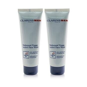 OJAM Online Shopping - Clarins Men Active Face Wash Duo Pack 2x125ml/4.4oz Men's Skincare