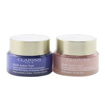 OJAM Online Shopping - Clarins Multi-Active Partners Set: Multi-Active Day Cream 50ml/1.6oz + Night Cream 50ml/1.7oz 2pcs Skincare