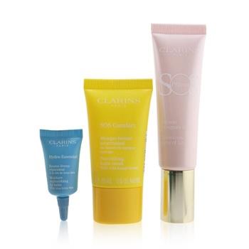 OJAM Online Shopping - Clarins SOS Beaute Set (1x Primer 30ml + 1x Mask 15ml + 1x Lip Balm 3ml) - 01 Rose 3pcs Make Up