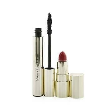 OJAM Online Shopping - Clarins Supra Volume Mascara + Joli Rouge Set 2pcs Make Up