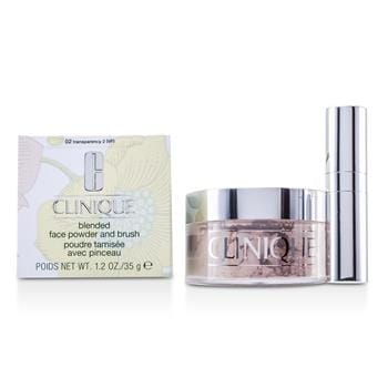 OJAM Online Shopping - Clinique Blended Face Powder + Brush - No. 02 Transparency; Premium price due to scarcity 35g/1.2oz Make Up