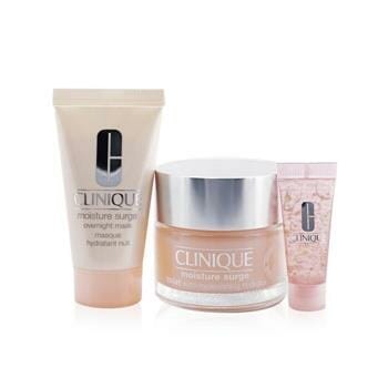 OJAM Online Shopping - Clinique Hydrate & Glow Set: Moisture Surge 100H 50ml+ Overnight Mask 30ml+ Eye 96-Hour Concentrate 5ml 3pcs Skincare