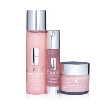 OJAM Online Shopping - Clinique Moisture Surge Dewy For Days Set: 100H Hydrator 125ml+ Hydrating Supercharged Concentrate 48ml+ Hydro-Infused Lotion 200ml 3pcs Skincare