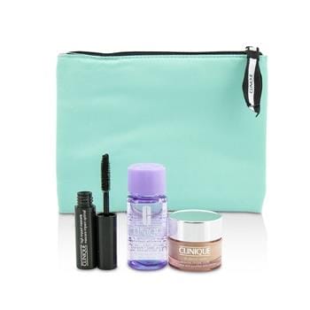 OJAM Online Shopping - Clinique Travel Set: All About Eye 15ml + Mascara 3.5ml + Eye Makeup Remover 30ml+1Bag 3pcs+1bag Skincare