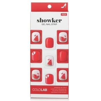 OJAM Online Shopping - Cololab Showker Gel Nail Strip # CPA505 Cool Watermelon 1pcs Make Up